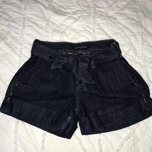 Banana republic denim tie around shorts